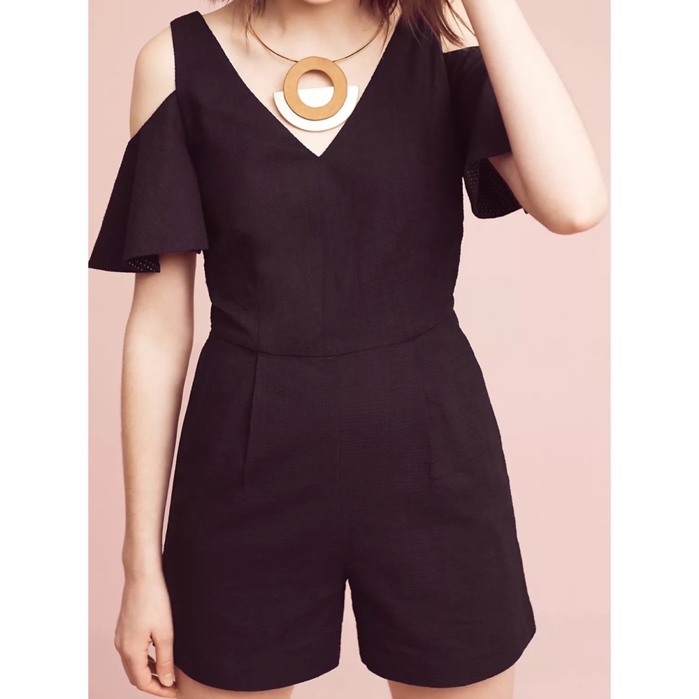 Elevenses | Open-Shoulder Ruffle Romper